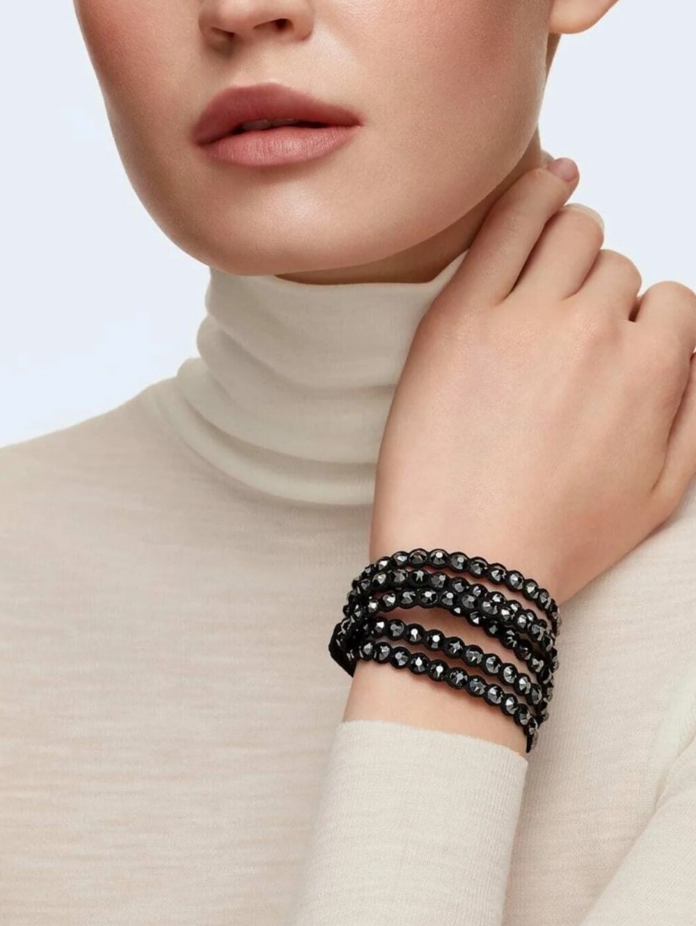 Swarovski Power Collection Wrap Bracelet or Choker Black- Like New